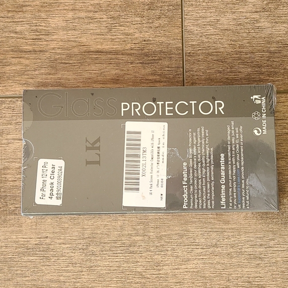 4 Pk Screen Premium Tempered glass Protector clear IPHONE 12 Pro - Picture 3 of 3